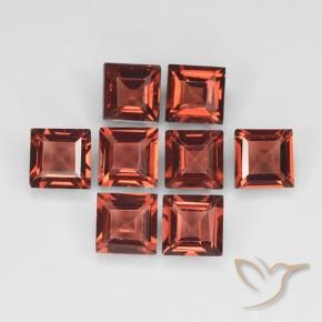 3.18 ctw Red Pyrope Garnet Stones, Natural Pyrope Garnet in Square Step-Cut Shape for Sale