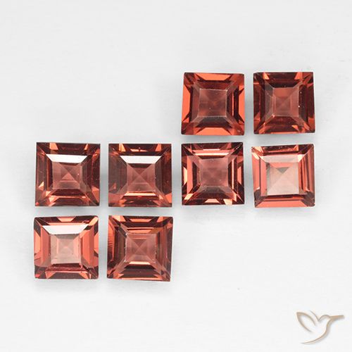 2.91ctw Natural Medium Red Pyrope Garnet, Square, VVS-VS