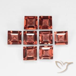 2.91 ctw Red Pyrope Garnet Stones, Natural Pyrope Garnet in Square Step-Cut Shape for Sale