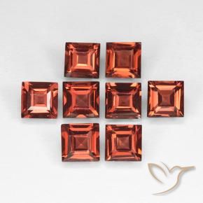 3.25 ctw Red Pyrope Garnet Stones, Natural Pyrope Garnet in Square Step-Cut Shape for Sale