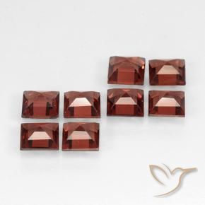 Pyrope Garnet Gemstones in 4 x 4 mm (calibrated) Size for Sale, Pyrope Garnet Stones in Brick Red Color