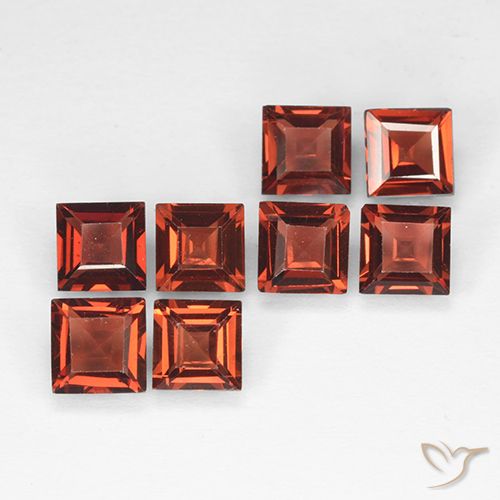 2.93ctw Natural Brick Red Pyrope Garnet, Square, VVS-VS