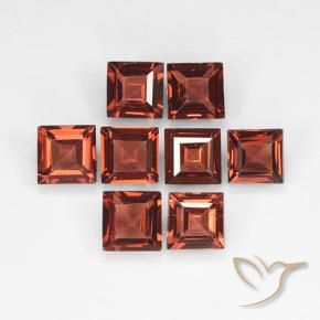 3.05 ctw Red Pyrope Garnet Stones, Natural Pyrope Garnet in Square Step-Cut Shape for Sale