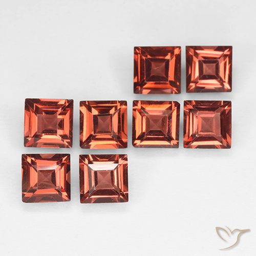 3.42ctw Natural Brick Red Pyrope Garnet, Square, VVS-VS