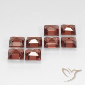 Pyrope Garnet Gemstones in 4 x 4 mm (calibrated) Size for Sale, Pyrope Garnet Stones in Brick Red Color