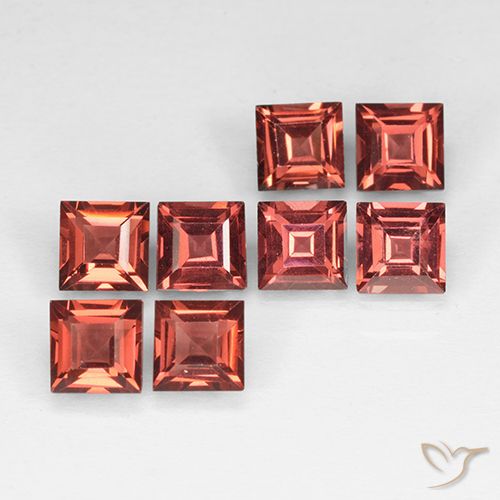 Berry Red Гранат Пироп Камень - 0.4ct Квадратная форма ступенчатая огранка (ID: 503531)
