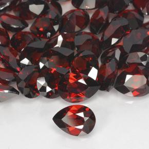 0.86 ct Red Pyrope Garnet Stone, Natural Pyrope Garnet in Pear Facet Shape for Sale