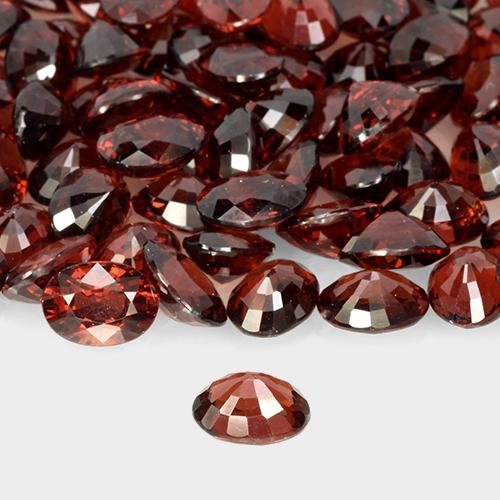 Pyrope Garnet Gemstone in 7.2 x 5.2 mm Size for Sale, Pyrope Garnet Stone in Dark Red Color