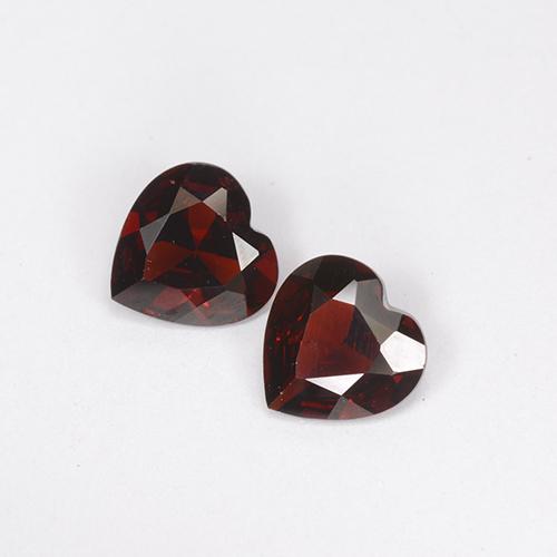 Rojo oscuro Granate Piropo Gema - 0.7ct Forma de corazón (ID: 509045)