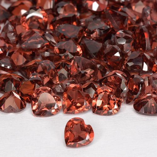 0.28 ct Red Pyrope Garnet Gemstone, Pyrope Garnet Gem in Heart Facet Shape for Sale.