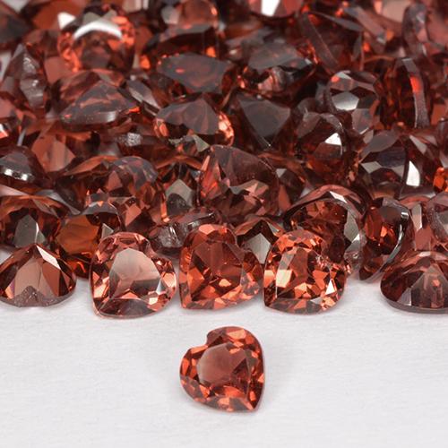 0.28 ct Red Pyrope Garnet Stone, Natural Pyrope Garnet in Heart Facet Shape for Sale