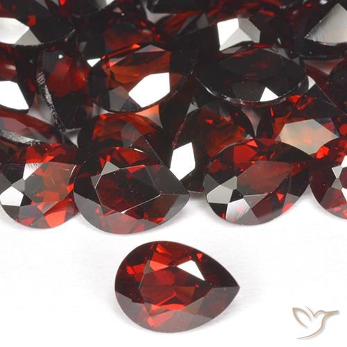 0.84ct Natural Dark Red Pyrope Garnet, Pear Shape, VVS-VS