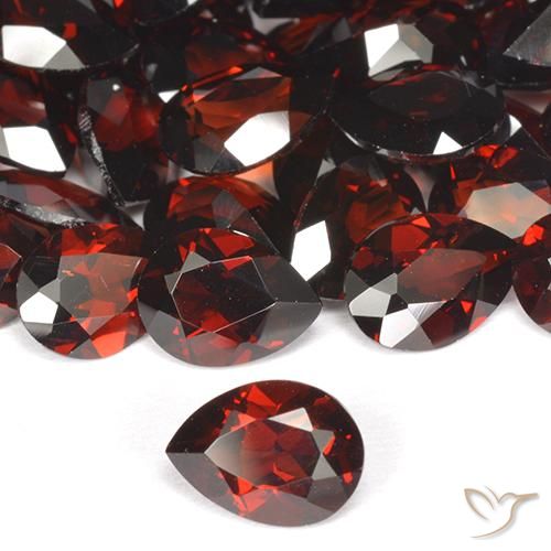 120.64 ctw Red Pyrope Garnet Stones, Natural Pyrope Garnet in Pear Facet Shape for Sale