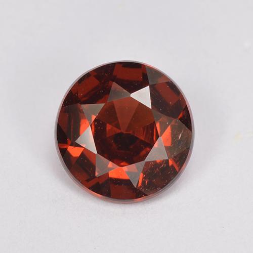 Sangria Red Pyrop-Granat Edelstein - 1.1ct Rund Facettenschliff (ID: 512915)