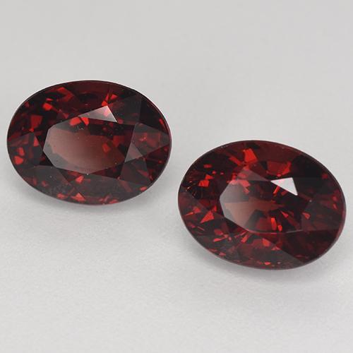 Blackish Red Гранат Пироп Камень - 2ct Фасетный Овал (ID: 512922)