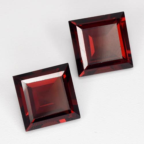 Deep Red Pyrope Garnet Gem - 2ct Square Step-Cut (ID: 513479)