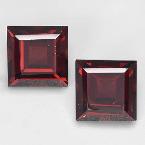 Dark Red Pyrope Garnet Gem - 2.4ct Square Step-Cut (ID: 513483)