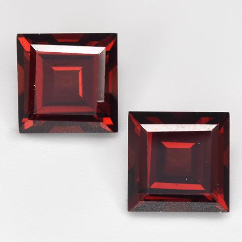 Deep Blood Red Pyrope Garnet Gem - 2ct Square Step-Cut (ID: 513484)