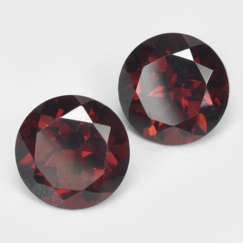 3.44 ctw Red Pyrope Garnet Gemstones, Pyrope Garnet Gems in Round Facet Shape for Sale.