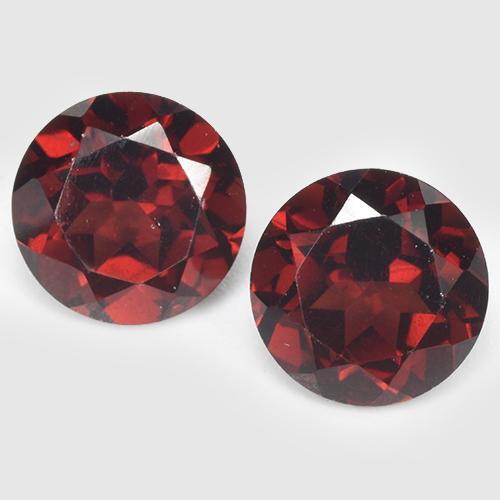 Dark Red Pyrope Garnet Gem - 1.8ct Round Facet (ID: 513502)