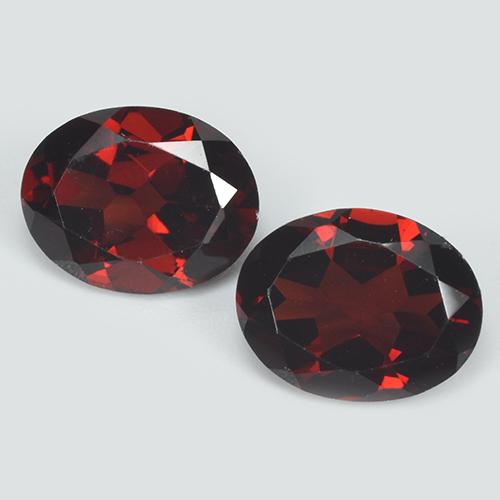 Темно-красный Гранат Пироп Камень - 2.2ct Фасетный Овал (ID: 513513)