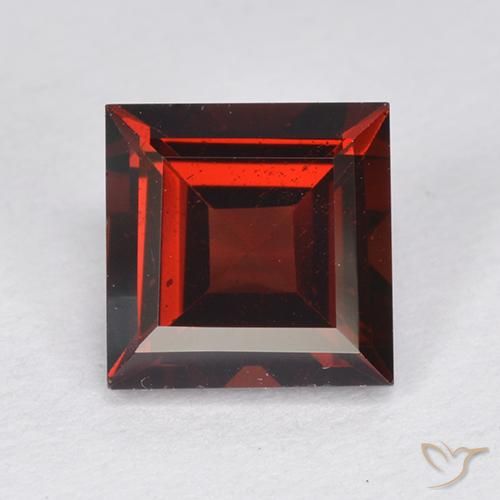 2.17ct Natural Dark Red Pyrope Garnet, Square, VVS-VS