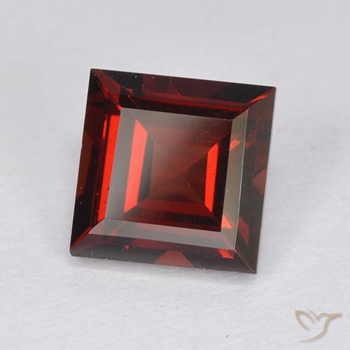 2.17 ct Red Pyrope Garnet Stone, Natural Pyrope Garnet in Square Step-Cut Shape for Sale