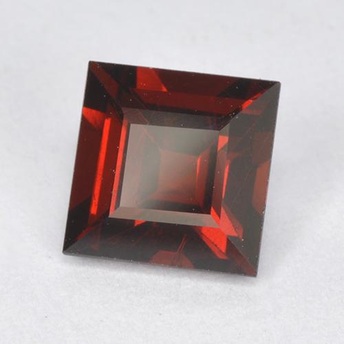 Deep Blood Red Гранат Пироп Камень - 1.5ct Квадратная форма ступенчатая огранка (ID: 513633)