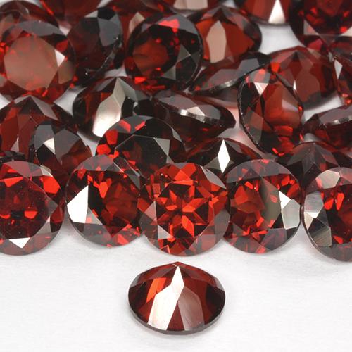 Pyrope Garnet Gemstone in 7 mm (calibrated) Size for Sale, Pyrope Garnet Stone in Dark Red Color