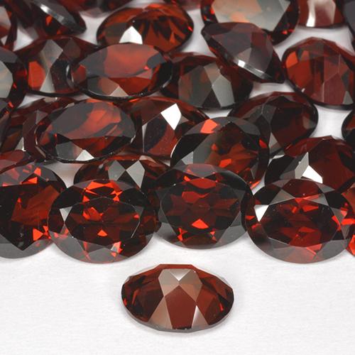 Pyrope Garnet Gemstone in 9 x 7 mm (calibrated) Size for Sale, Pyrope Garnet Stone in Dark Red Color