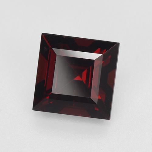 1.57 ct Red Pyrope Garnet Gemstone, Pyrope Garnet Gem in Square Step-Cut Shape for Sale.