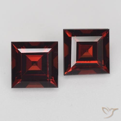 2.92 ct Square Cut Pyrope Garnet, 6.1 x 6.1 mm From Madagascar, Photo A