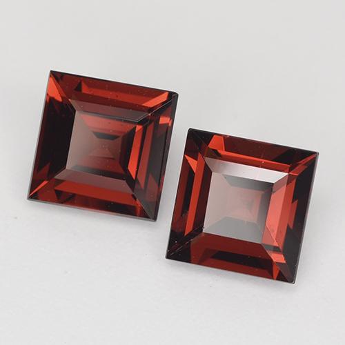 2.61 ctw Red Pyrope Garnet Stones, Natural Pyrope Garnet in Square Step-Cut Shape for Sale