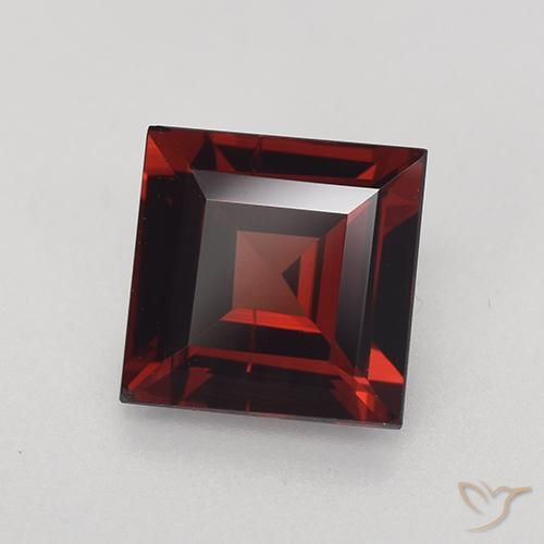 1.98 ct Red Pyrope Garnet Stone, Natural Pyrope Garnet in Square Step-Cut Shape for Sale