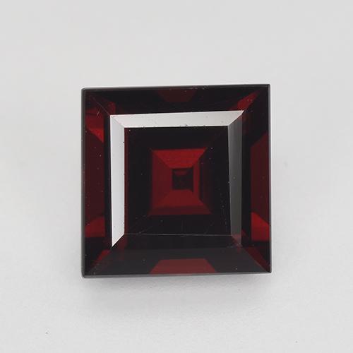 Blackish Red Pyrope Garnet Gem - 2.6ct Square Step-Cut (ID: 515548)