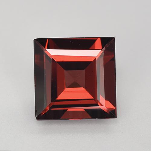 Dark Red Pyrope Garnet Gem - 2.5ct Square Step-Cut (ID: 515550)