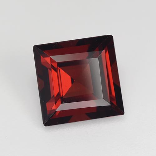 Rojo oscuro Granate Piropo Gema - 2.8ct Corte cuadrado step (ID: 515554)