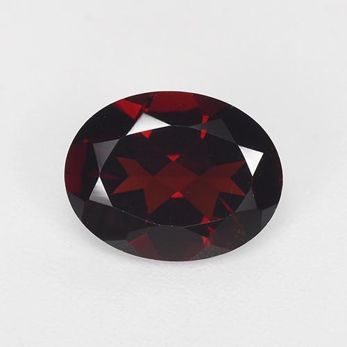 Blackish Red Гранат Пироп Камень - 1.9ct Фасетный Овал (ID: 516975)