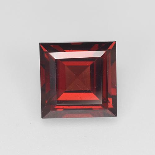 7 x 6,9mm quadratischer roter Pyrop-Granat aus Mosambik, Gewicht von 2,24 ct, natürlicher Edelstein in VVS-VS Reinheit, 1 Stück quadratischer Pyrop-Granat - Farbe: Dunkelrot, Mohs-Härte von 6,5 - 7,5 Geeignet für den täglichen Gebrauch im Schmuck, Photo A