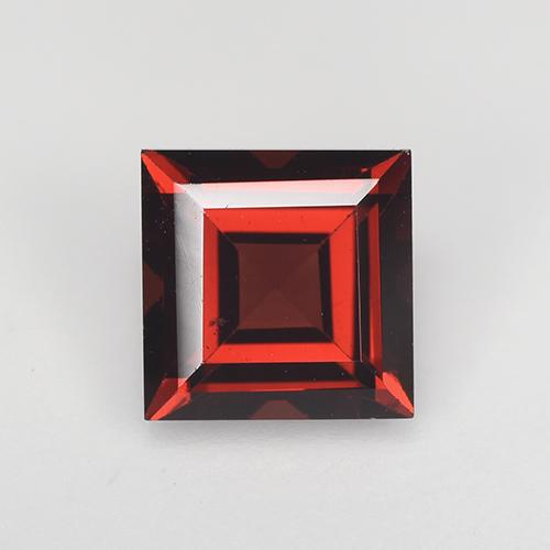 2.26ct Square Dark Red Pyrope Garnet from Mozambique, Dimension 7 x 7mm, Natural untreated Gemstone, VS Clarity, 1pc Square Facet Pyrope Garnet, Mohs Hardness of 6.5 - 7.5 suitable for daily wear jewelry, Photo A