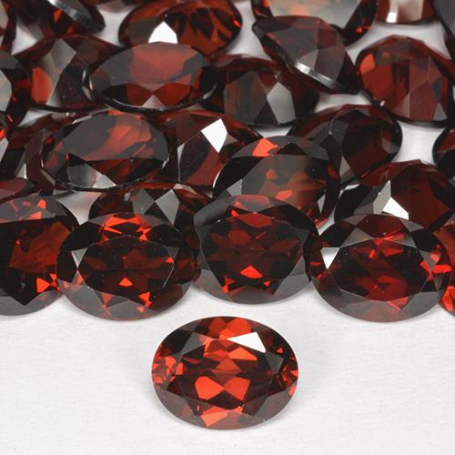 8.73 ctw Red Pyrope Garnet Gemstones, Pyrope Garnet Gems in Oval Facet Shape for Sale.