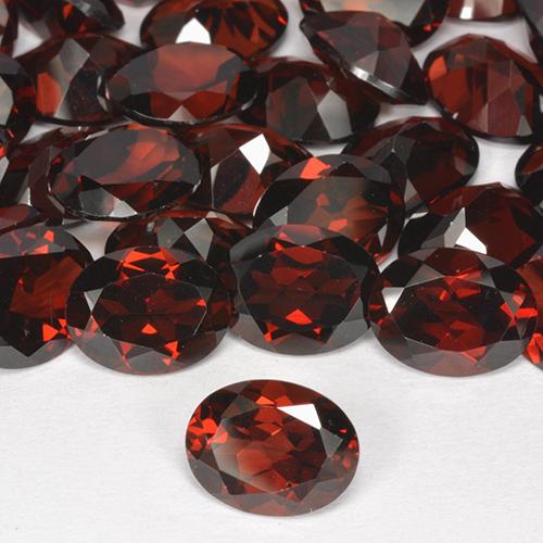 8.73 ctw Red Pyrope Garnet Stones, Natural Pyrope Garnet in Oval Facet Shape for Sale