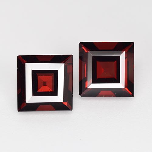5.53 ctw Red Pyrope Garnet Stones, Natural Pyrope Garnet in Square Step-Cut Shape for Sale