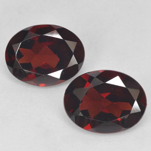 Темно-красный Гранат Пироп Камень - 1.9ct Фасетный Овал (ID: 520315)