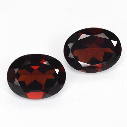 Темно-красный Гранат Пироп Камень - 2.1ct Фасетный Овал (ID: 520565)