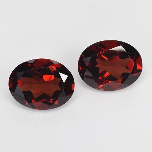 Deep Blood Red Гранат Пироп Камень - 2.2ct Фасетный Овал (ID: 520566)