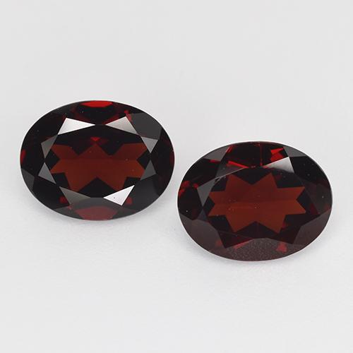 Темно-красный Гранат Пироп Камень - 2.1ct Фасетный Овал (ID: 520569)