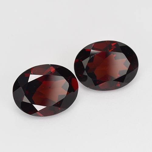 4.15 ctw Red Pyrope Garnet Stones, Natural Pyrope Garnet in Oval Facet Shape for Sale