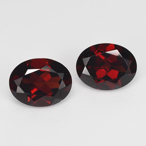 Темно-красный Гранат Пироп Камень - 2.2ct Фасетный Овал (ID: 520573)
