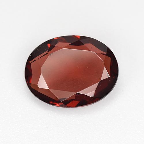 Dark Red Pyrope Garnet Gem - 2ct Oval Facet (ID: 520581)